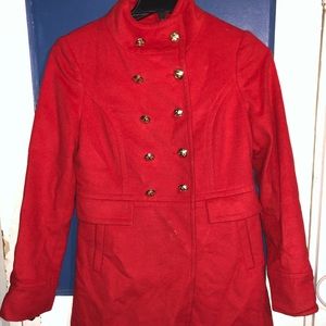 The Limited small red Woman’s button up over coat